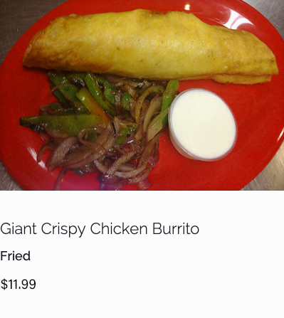 crispy chicken burrito